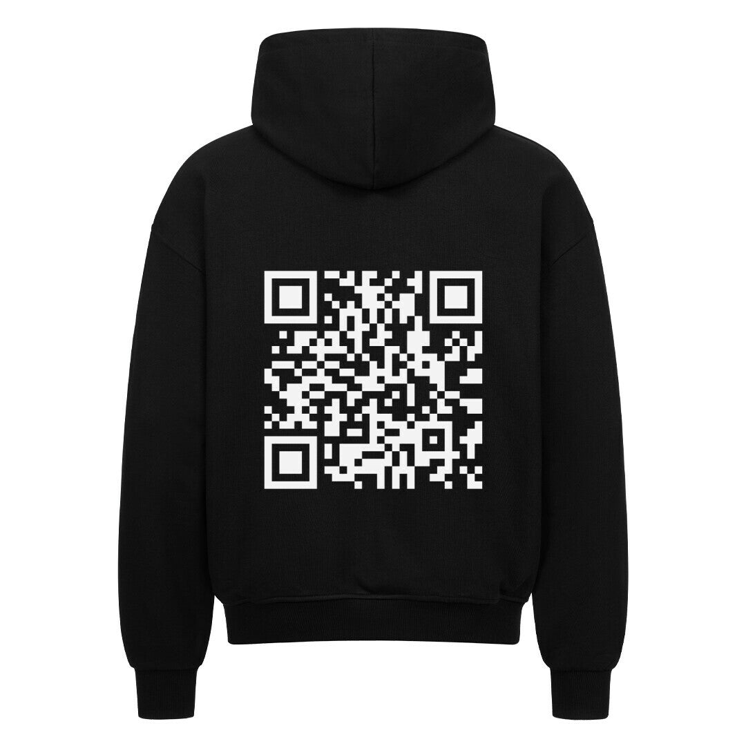 QR Oversized Zipper Hoodie