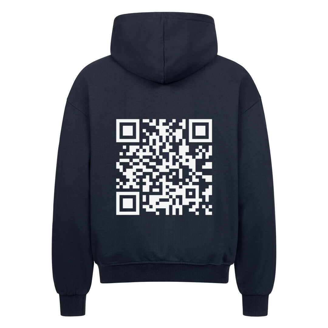 QR Oversized Zipper Hoodie