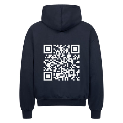 QR Oversized Zipper Hoodie